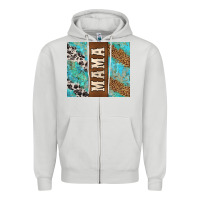 Dove Grey western mama Zipper Hoodie - Jasminsmagicworld