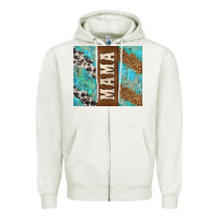 Oatmeal Heather western mama Zipper Hoodie - Jasminsmagicworld