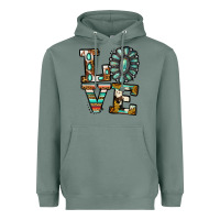 Sage turquoise serape love Heavyweight Hoodie - Jasminsmagicworld
