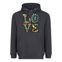 Smoke turquoise serape love Heavyweight Hoodie - Jasminsmagicworld