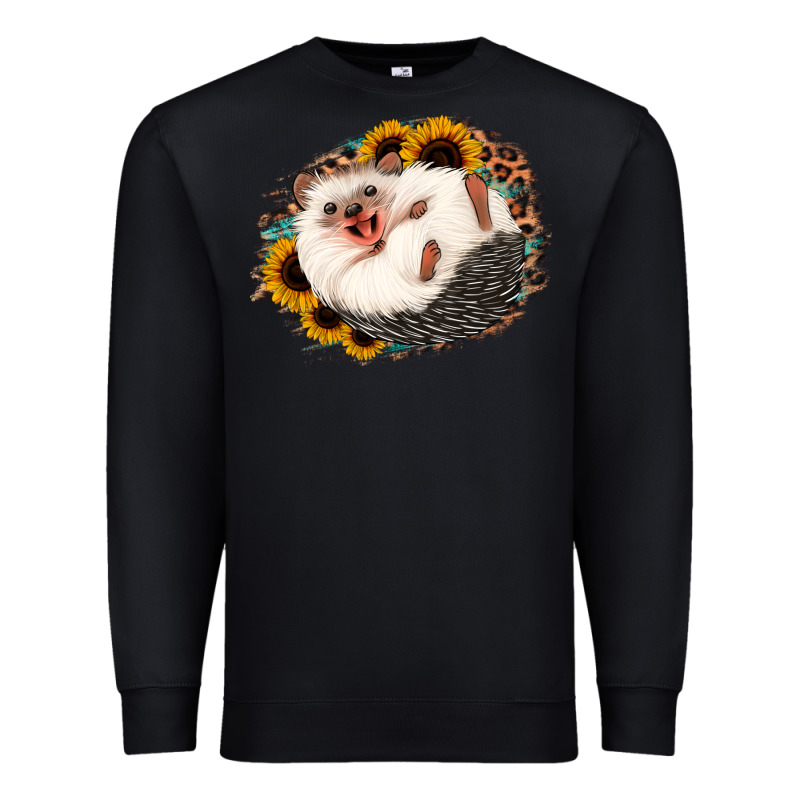 Happy Hedgehog Sunflower Leopard Premium Sweatshirt by Jasminsmagicworld | Teevron