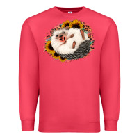 Cardinal happy hedgehog sunflower leopard Premium Sweatshirt - Jasminsmagicworld