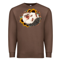Chestnut happy hedgehog sunflower leopard Premium Sweatshirt - Jasminsmagicworld