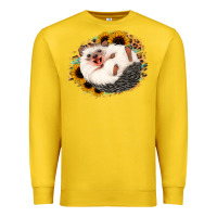 Lemon happy hedgehog sunflower leopard Premium Sweatshirt - Jasminsmagicworld