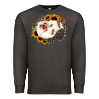 Smoke happy hedgehog sunflower leopard Premium Sweatshirt - Jasminsmagicworld