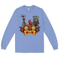 Colony Blue farm life rooster Long Sleeve Tee - SublimationCraftShop