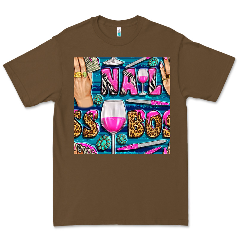 Nail Boss Money Hand And Wine With Gemstone Leopard And Zebra Seamless Premium Tee by BundleAndBundleShop | Teevron