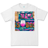 White nail boss money hand and wine with gemstone leopard and zebra seamless Premium Tee - BundleAndBundleShop