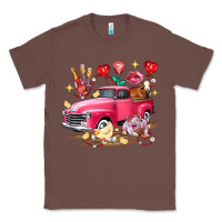 Chestnut Valentine's Day Truck Farm Animals Classic Tee - FaDigitalArtStudio