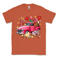 Copper Valentine's Day Truck Farm Animals Classic Tee - FaDigitalArtStudio