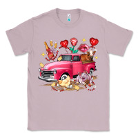 Lilac Valentine's Day Truck Farm Animals Classic Tee - FaDigitalArtStudio