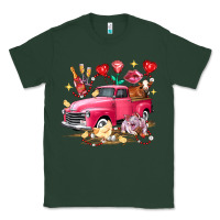 Sports Green Valentine's Day Truck Farm Animals Classic Tee - FaDigitalArtStudio
