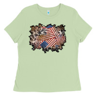 Matcha 4th of july background Ladies Tee - BundleAndBundleShop
