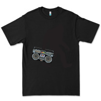 Black bigfoot beatbox boom box retro   bigfoot boom box Premium Tee - DesigneFamous