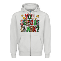 Dove Grey you serious clark Christmas vacation Zipper Hoodie - Jasminsmagicworld