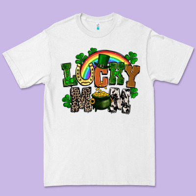 Lucky Mom St. Patricks Day Premium Tee Designed By Fadigitalartstudio
