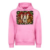 Fuchsia Pink Christmas horses Urban Hoodie - RanaPortraitStore
