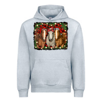 Heather Grey Christmas horses Urban Hoodie - RanaPortraitStore