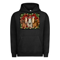 Pigment Black Christmas horses Urban Hoodie - RanaPortraitStore