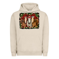 Pigment French Oak Christmas horses Urban Hoodie - RanaPortraitStore
