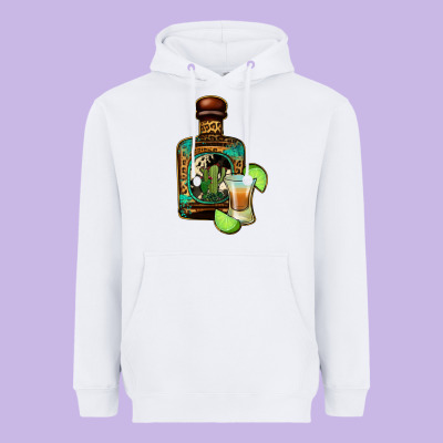 Tequila Bottle Heavyweight Hoodie Designed By Jasminsmagicworld