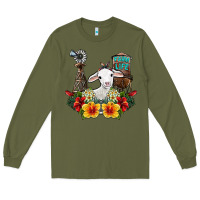 Army Green farm life sheep Long Sleeve Tee - SublimationCraftShop
