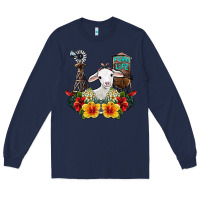 Navy farm life sheep Long Sleeve Tee - SublimationCraftShop