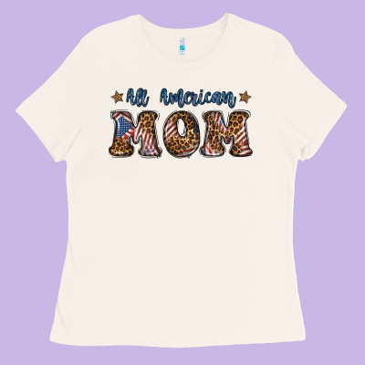 All American Mom Ladies Tee Designed By Bundleandbundleshop