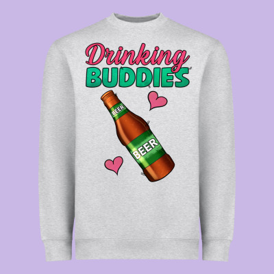 Drinking Buddies Heavyweight Sweatshirt Designed By Jasminsmagicworld