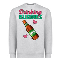 Heather Grey Drinking Buddies Heavyweight Sweatshirt - Jasminsmagicworld