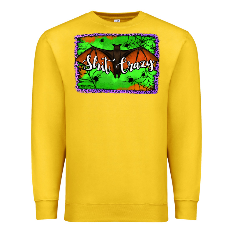 Bat Shit Crazy With Background Premium Sweatshirt by Jasminsmagicworld | Teevron