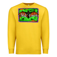 Lemon bat shit crazy with background Premium Sweatshirt - Jasminsmagicworld