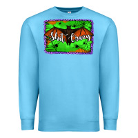 Ocean Blue bat shit crazy with background Premium Sweatshirt - Jasminsmagicworld