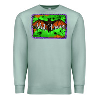 Seafoam bat shit crazy with background Premium Sweatshirt - Jasminsmagicworld