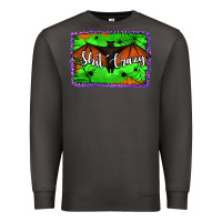 Smoke bat shit crazy with background Premium Sweatshirt - Jasminsmagicworld