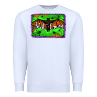 White bat shit crazy with background Premium Sweatshirt - Jasminsmagicworld