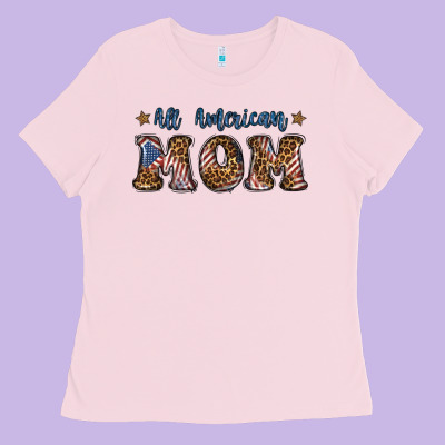 All American Mom Ladies Tee Designed By Bundleandbundleshop