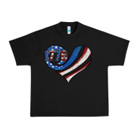 Black american flag heart Urban Heavy Tee - Jasminsmagicworld