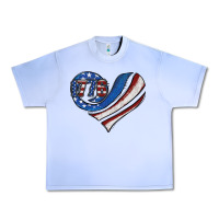 Grape Ice american flag heart Urban Heavy Tee - Jasminsmagicworld