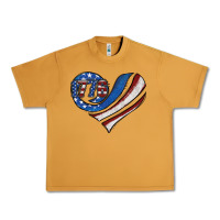Peanut Butter american flag heart Urban Heavy Tee - Jasminsmagicworld