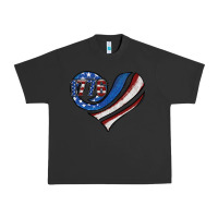 Pigment Black american flag heart Urban Heavy Tee - Jasminsmagicworld