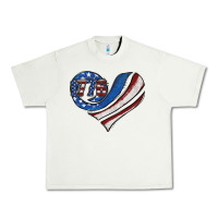 Pistachio american flag heart Urban Heavy Tee - Jasminsmagicworld
