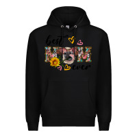 Black best mom ever with cow Premium Hoodie - Artiststas