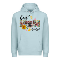 Blue Mist best mom ever with cow Premium Hoodie - Artiststas