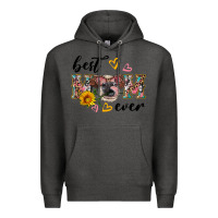 Charcoal Heather best mom ever with cow Premium Hoodie - Artiststas