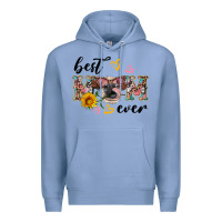 Colony Blue best mom ever with cow Premium Hoodie - Artiststas