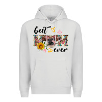 Dove Grey best mom ever with cow Premium Hoodie - Artiststas