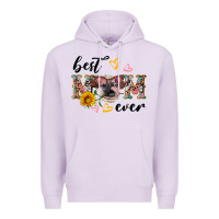 Lilac best mom ever with cow Premium Hoodie - Artiststas