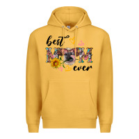 Mustard best mom ever with cow Premium Hoodie - Artiststas
