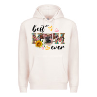 Pale Pink best mom ever with cow Premium Hoodie - Artiststas